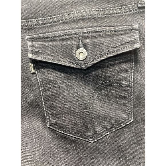 Levi's 525 Perfect Waist Straight Leg Black Tab Denim Jeans Women's Size 12 M - Picture 3 of 9